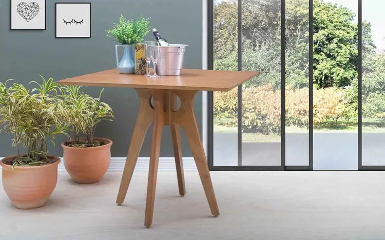 MESA PARA LANCHONETE QUADRADA BIANCHI 90X90X77CM JATOBÁ
