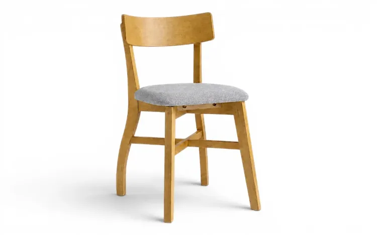 CADEIRA PARA MESA DE JANTAR ESTOFADA BEL AMENDOA E MESCLA 44X51X79 CM