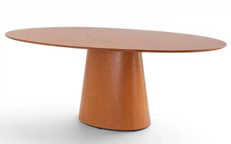 MESA PARA JANTAR OVAL 180x90CM AURA VERNIZ JATOBÁ 