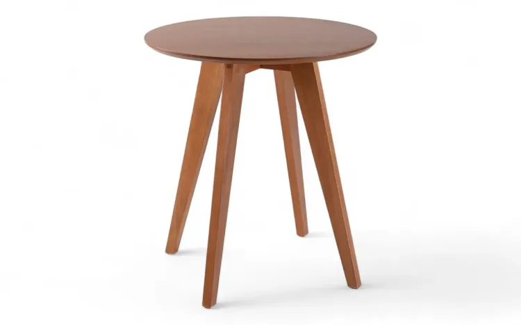 MESA DE JANTAR PEQUENA REDONDA LILA VERNIZ JATOBÁ 70X70X77CM 