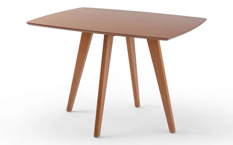 MESA DE JANTAR RETANGULAR 6 LUGARES LILA VERNIZ JATOBÁ 110X80X77CM