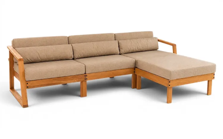 SOFÁ DE VARANDA MODULAR 3 LUGARES COM PUFE SOL STAIN JATOBÁ ACQUABLOCK FENDI