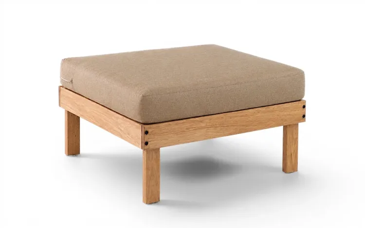 PUFE MODULAR PARA SOFÁ DE VARANDA SOL STAIN JATOBÁ ACQUABLOCK FENDI 80X80X42CM